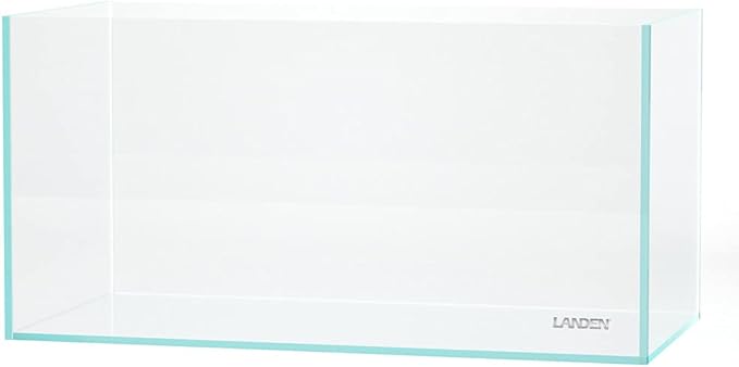 LANDEN 90P 44 Gallon Rimless Low Iron Aquarium Tank, W35.4 x D17.7 × H17.7in (90cm x 45cm x 45cm) 10mm Thickness with Black Nano Foam Leveling mat Included