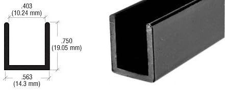 Brixwell SDCD38GM-CCP12-XCP5 Gun Metal 3/8" Fixed Panel Shower Door Deep