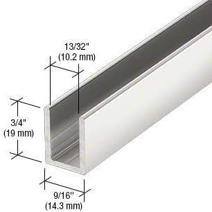 Brixwell SDCD38PS-CCP72 Polished Stainless 3/8" Fixed Panel Shower Door Deep