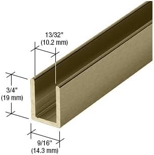 Brixwell SDCD38BBRZ-CCP23 Brushed Bronze 3/8" Fixed Panel Shower Door Deep