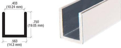 Brixwell SDCD38AB-CCP18-XCP25 Brushed Anodized 3/8" Fixed Panel Shower Door