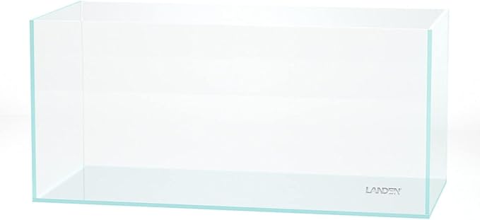Landen 100P 50 Gallon Rimless Low Iron Aquarium Tank, W39.4×D17.7×H17.7 in(100x45x45cm) 10mm Thickness with Black Nano Foam Leveling mat Included