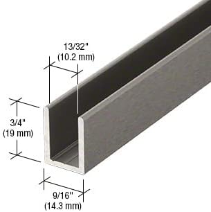 Brixwell SDCD38ABN-CCP48 Antique Brushed Nickel 3/8" Fixed Panel Shower Door