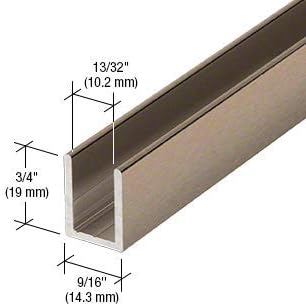 Brixwell SDCD38BBRZ-CCP48-XCP10 Brushed Bronze 3/8" Fixed Panel Shower Door