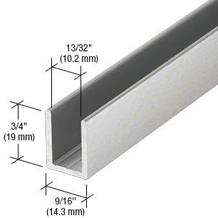 Brixwell SDCD38BS-CCP72-XCP5 Brushed Stainless 3/8" Fixed Panel Shower Door