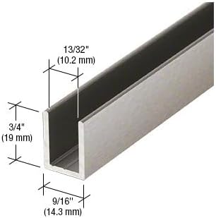 Brixwell SDCD3812BN-CCP12-XCP50 Brushed Nickel Frameless Shower Door Aluminum