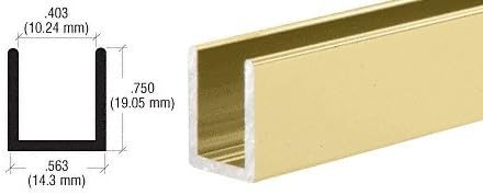 Brixwell SDCD38SB-CCP72-XCP5 Satin Brass 3/8" Fixed Panel Shower Door Deep