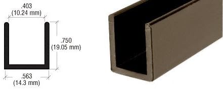 Brixwell SDCD380RB-XCP50 Oil Rubbed Bronze 3/8" Fixed Panel Shower Door Deep