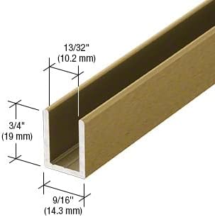 Brixwell SDCD38ABRS-CCP12 Antique Brass 3/8" Fixed Panel Shower Door Deep