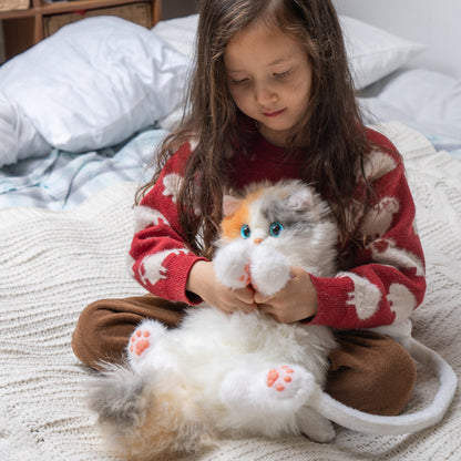 Mini Calico Cat Backpack – Plush Kitty Bag for Teens