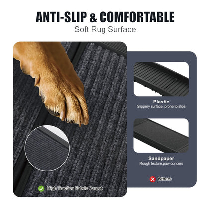 Dog Ramp For Car 71 Long & 19.3 Wide Portable Dog Ramps For Large Dogs With Non-Slip Rug Surface Dog Car Ramp For SUV Car & Truck, Folding Dog Ramp Up To 250LBS