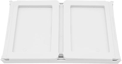 DUSNDULR 6 Pack Bed Tray Table, Foldable Laptop Desk Cute Serving Food Trays with Folding Legs & Charging Hole for Eating Reading Working (White)