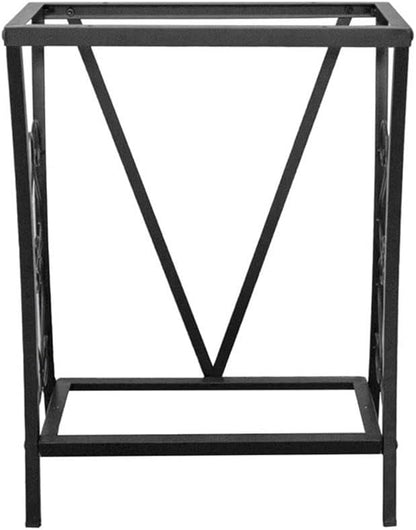 MAKLAINE Traditional Steel 10 Gallon Metal Aquarium Stand in Black