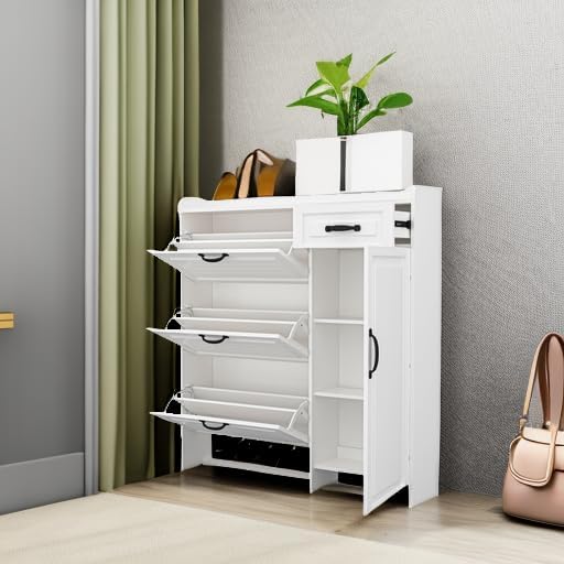 Shoe Cabinet for Entryway, Freestanding Shoe Storage Cabinet