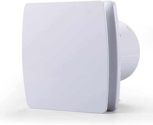 Zeyzer Exhaust Fan 110 CFM 1.0 Sones 5.9" Duct White Square Quiet Powerful