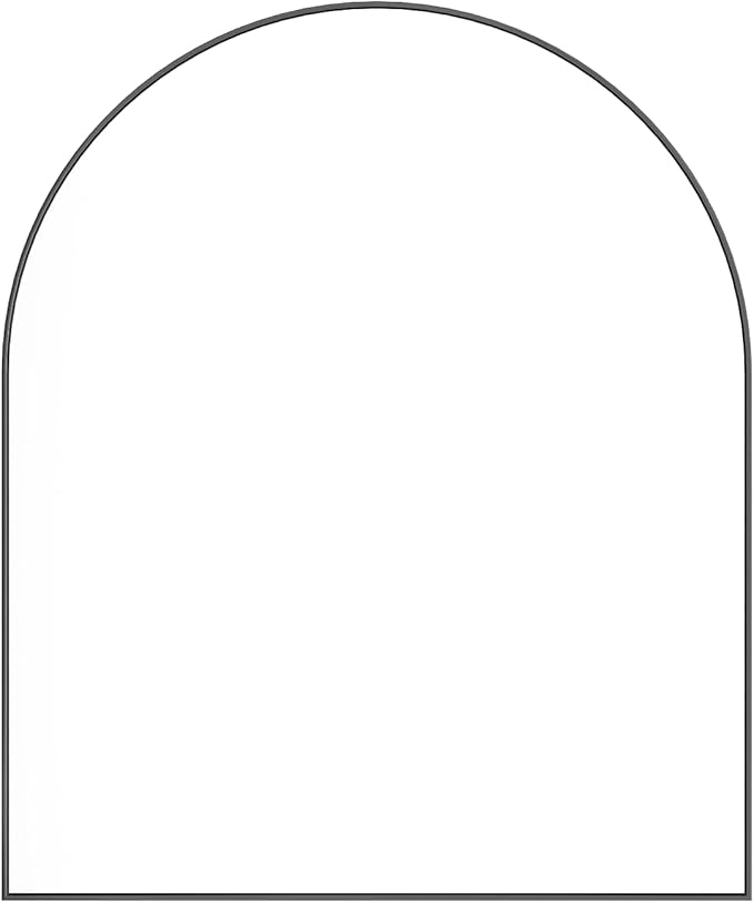 15x23 Inch Compact Black Arched Mirror Perfect