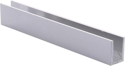 Brixwell SDCD38BA-CCP24-XCP50 Brite Anodized 3/8" Fixed Panel Shower Door Deep