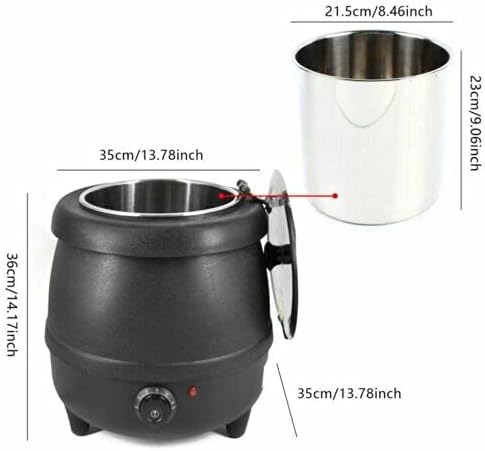10L Commercial Electric Soup Kettle Pot Soup Maker Stainless Steel Insert Pot