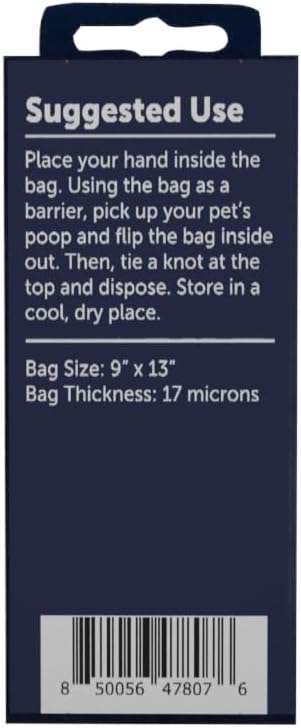 AnimalBiome Dog Poop Bags, 120 Count, 8 Rolls of 15