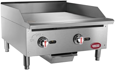 Kratos 24" Wide Commercial Countertop Griddle, Gas Hot Plate