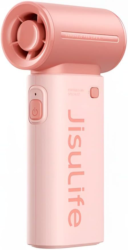 JISULIFE Portable Handheld Fan Life9, Turbo Power High Speed Air, 5 Gear Wind
