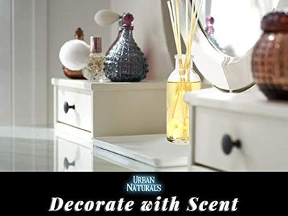 Urban Naturals Vanilla Orchid and Almond Scented Reed Diffuser Oil Set | Rich