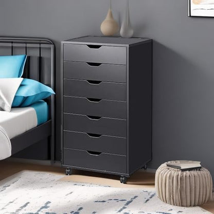 DEVAISE 7-Drawer Chest, Wood Storage Dresser Cabinet