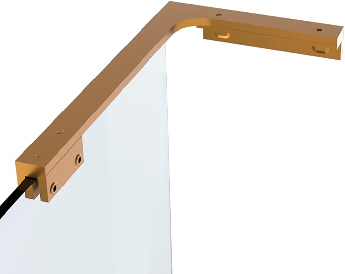 Shower Glass Support Bar, Both Sides Available, Frameless Bathroom Glass Clamp