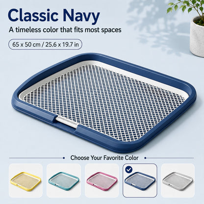 Dog Potty Tray With Removable Grating, Leak-Proof Indoor Dog Toilet For Puppy Training