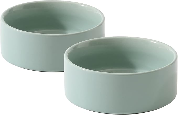 Ceramic 5.1inch Set of 2 Dog and Cat Bowls