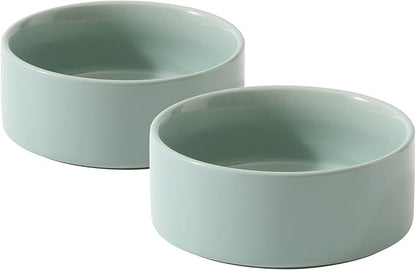 Ceramic 5.1inch Set of 2 Dog and Cat Bowls