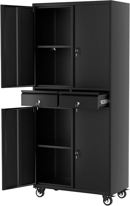 GarveeHome 72" Metal Storage Cabinet