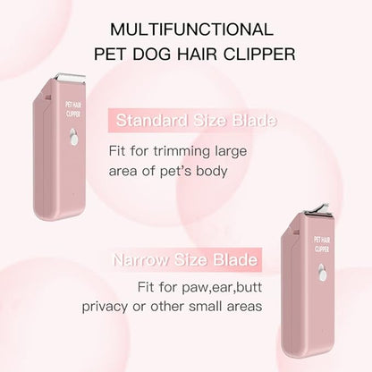 Feet Hair Trimmer, Dog Clippers, Quiet Washable USB Rechargeable Cordless Dog