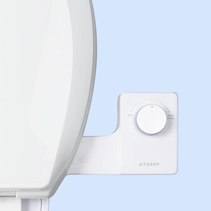 TUSHY Fresh Cool Water Bidet: Ultra Slim Toilet Seat Attachment Easy DIY