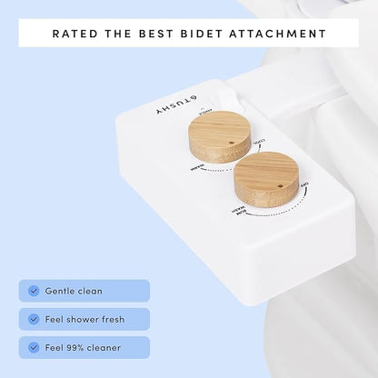 TUSHY 3.0 Spa Cool to Warm Water Bidet Attachment. Easy Universal Toilet Seat