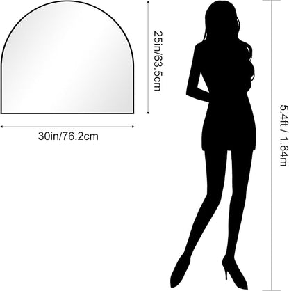 CIRCUMI Arched Wall Mirror, Metal Frame, Large Size