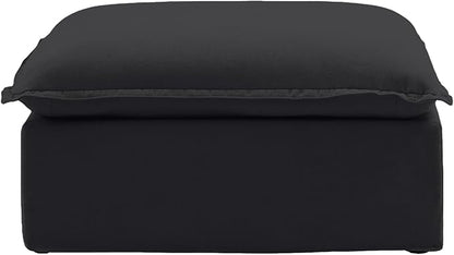 WJShome Modern Ottoman, Modular Sectional Sofa, Minimalist Wide Deep Seat Couches for Living Room Apartment Lounge Bedroom (Black)