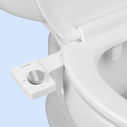 TUSHY NEW Fresh Dual Nozzle Cool Water Bidet: Ultra Slim Toilet Seat Attachment
