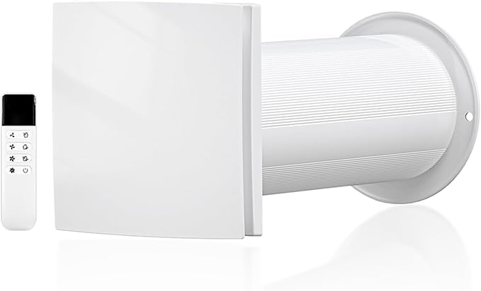 LINGGONGAIR Room Ventilation Fan 4-inch 5W EC Motor, Two-Way Wall Exhaust Fan