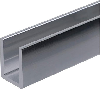 Brixwell SDCD38BS-CCP12-XCP5 Brushed Stainless 3/8" Fixed Panel Shower Door