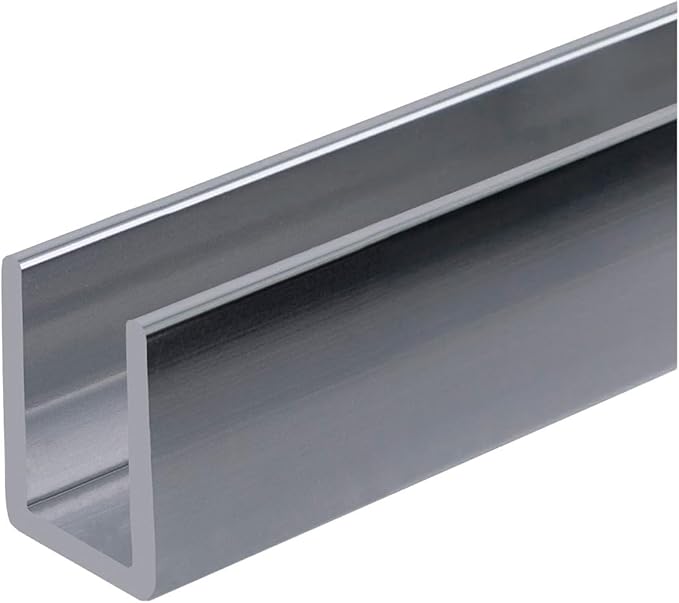 Brixwell SDCD38BS-CCP18 Brushed Stainless 3/8" Fixed Panel Shower Door Deep