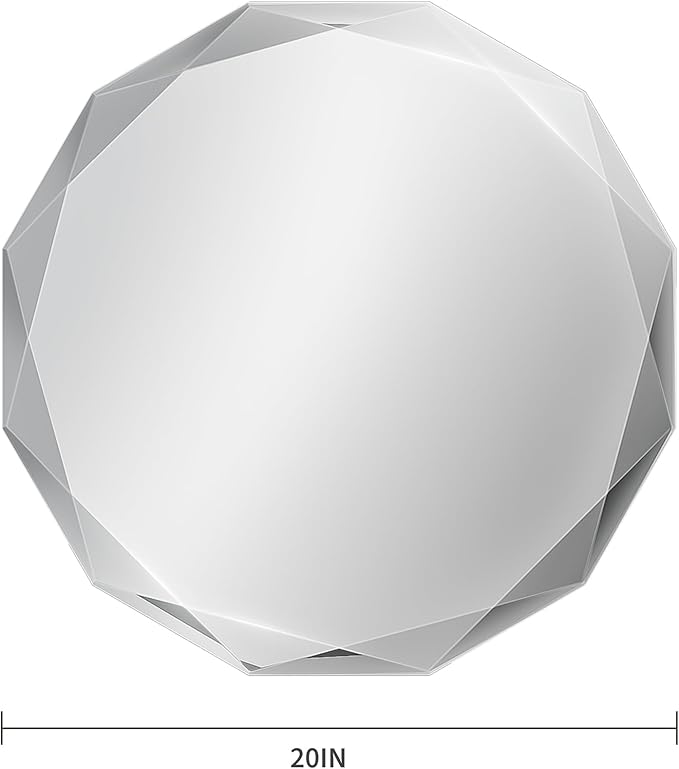 Suidia Bathroom Mirror, Frameless Bathroom Mirror
