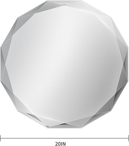 Suidia Bathroom Mirror, Frameless Bathroom Mirror