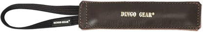 Dingo Gear Brown Grain Leather Dog Toy for bite Training, Handmade for Strong Dogs, 10in 0.13 kg
