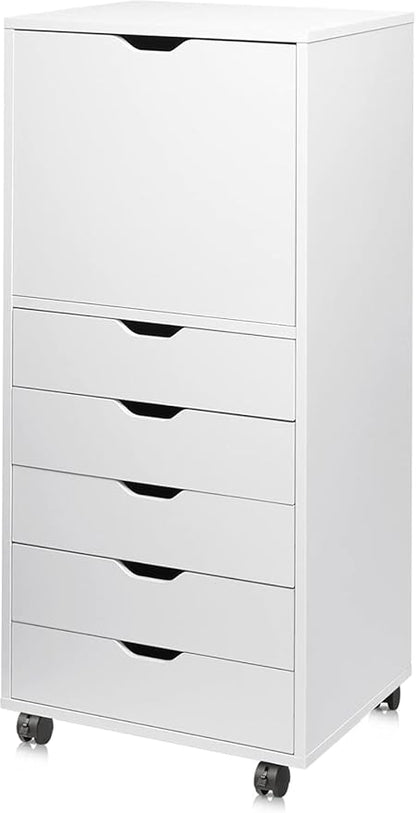 DEVAISE Wood File Drawers, Mobile Chest