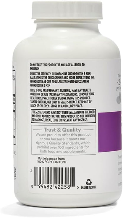 365 by Whole Foods Market, Extra-Strength Glucosamine Chondroitin and MSM, Supports Healthy Joints, 120 Tablets