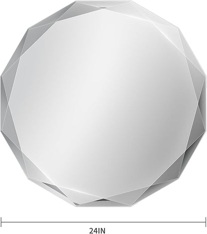 Suidia Bathroom Mirror, Frameless Bathroom Mirror