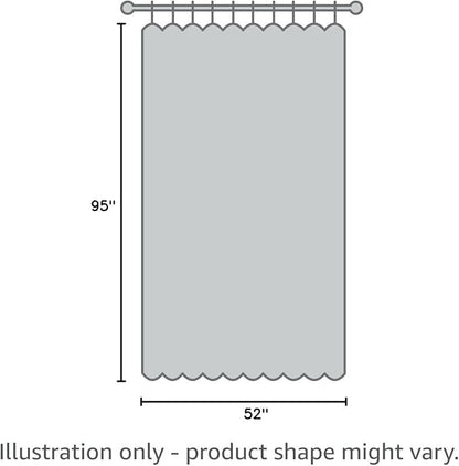 Beauoop White 100% Blackout Curtains 96 Inch Long 2 Panels