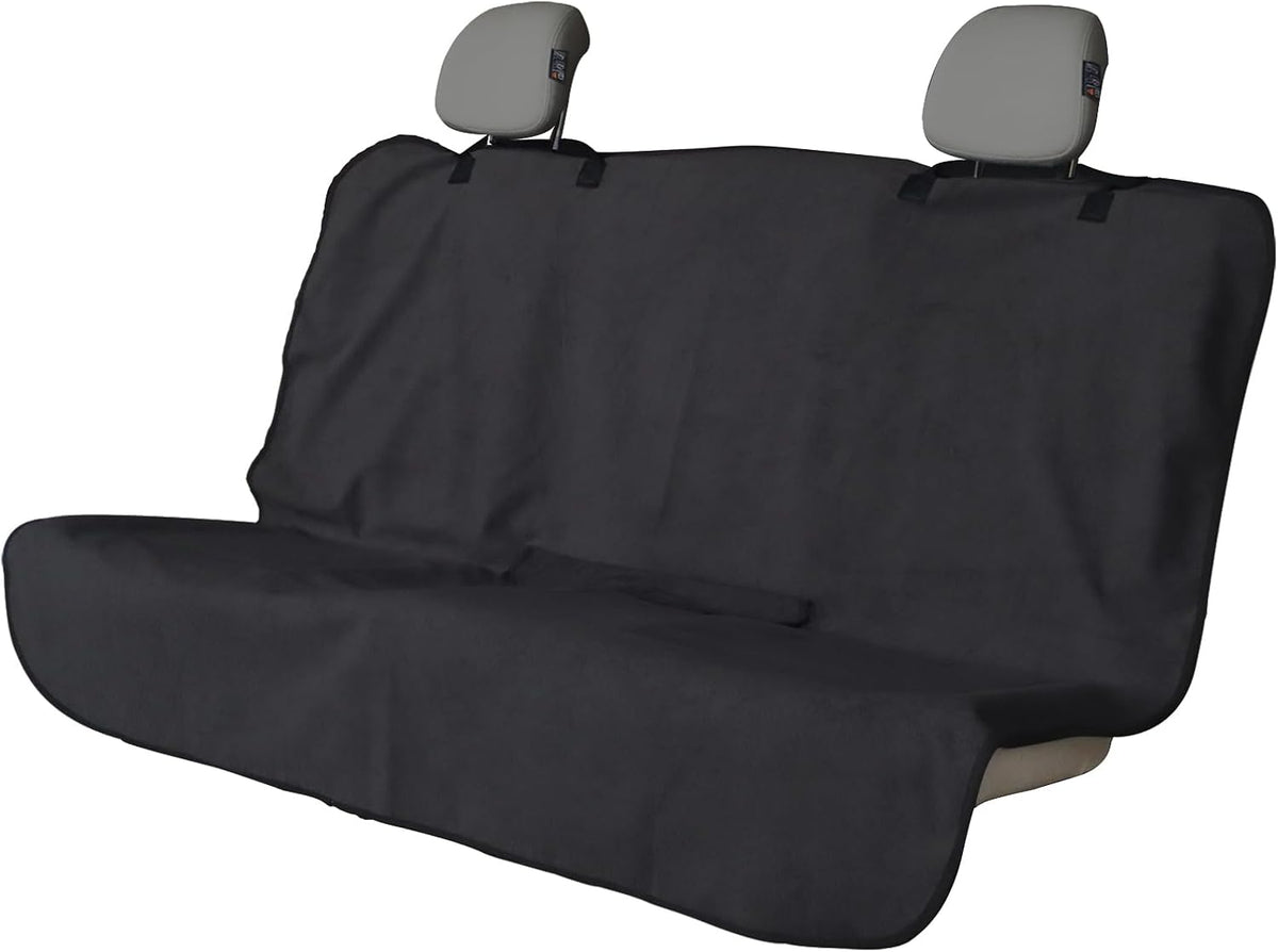 Back Seat Cover for Car Trucks Van SUV,Waterproof Rear Bench Towel Seat Covers for Dogs and Kids,Automotive Backseat Protector (Black)