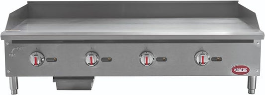 Kratos 48" Wide Commercial Countertop Griddle, Gas Hot Plate